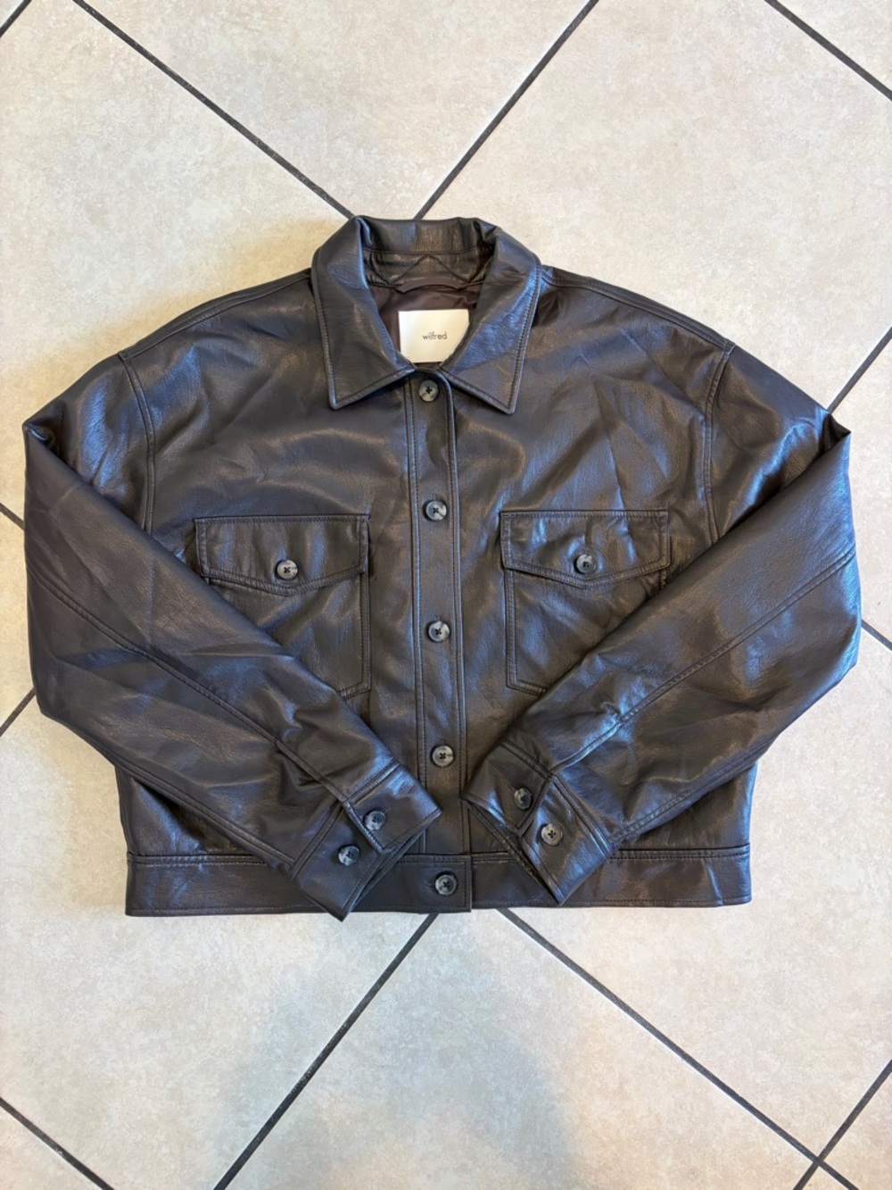 wilfred “autumn shirt jacket” in brown